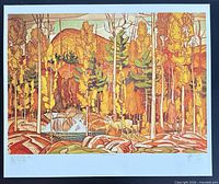 Full view of lithograph showing artwork, borders and signature areas