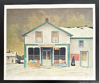 Full view of signed lithograph showing image, margin, and signature