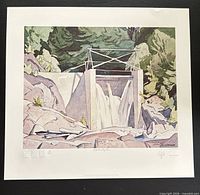 Full view of lithograph on paper showing image, margins, and signatures