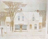 Full view of lithograph showing image and margins