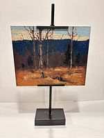 Front view of the panel on metal stand