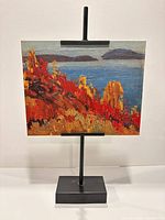 Panel on stand showing full artwork front