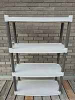 Front view entire shelving unit