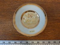 Top-down view of entire plate with ruler for scale