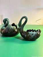 Both swan planters side by side