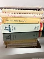 Stack showing Convection Oven, Simply Delicious!, Food That Really Schmecks, Joy of Cooking, Better Homes binder