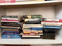 Overall view of both stacks of books on shelf