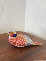 Left side view of Royal Crown Derby Imari bird figurine