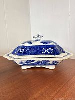 Covered vegetable dish with lid in full view