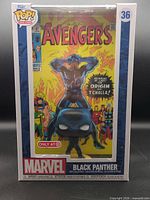 Front view of boxed Funko Pop Comic Covers Black Panther #36