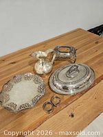 Group shot of all serveware items on table