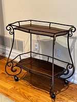 Front angled view showing overall cart structure and casters