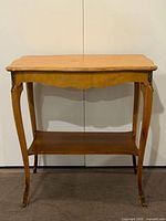 full view of side table front and side