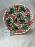 Front view of plate showing full design and rim