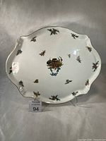 Full view of Limoges Voisin porcelain tray front