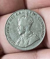Obverse showing King George V portrait and legend