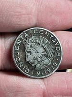 Obverse showing Cuauhtémoc bust, denomination, date