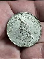 Obverse of token showing bust and CALGARY STAMPEDE DOLLAR legend