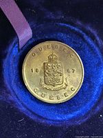 Obverse showing Quebec coat of arms, crown, date 1867, QUEBEC legend