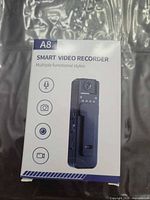 Front of A8 smart video recorder retail box