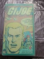 Front view of G.I. Joe VHS tape in teal plastic case showing illustrated cover art