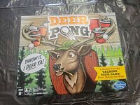 Front view of sealed Deer Pong game box