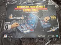Top view of Milton Bradley Battleship game box