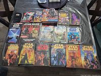 All seventeen Star Wars items arranged on table