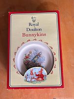 Front of original Royal Doulton Bunnykins retail box showing set