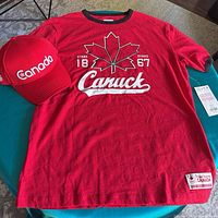T-shirt and cap full view