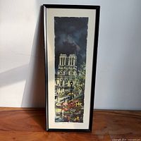 Front view of framed Maurice Legendre Notre Dame print