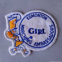 Front view of the embroidered patch highlighting full design and colors