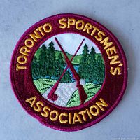 Full view of patch front showing design and text