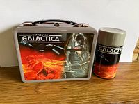 Lunch box front and thermos side by side