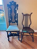 Two chairs side by side showing styles and scale