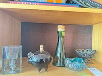 shelf section showing all five items together