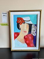 Framed acrylic portrait front view