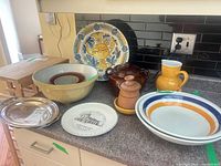 All items grouped on countertop