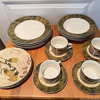 Full 20-piece set stacked on table