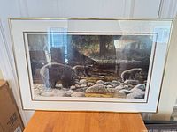 Full view of framed print showing artwork, mat and frame