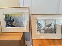Both framed prints side by side