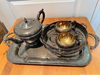 Full set on tray, showing all pieces and overall condition