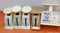 All five Weight Watchers scales side by side