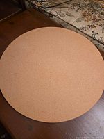 round cork board top view