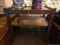 front view of two-tier end table