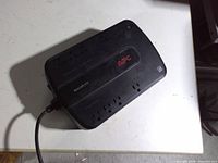 Top view of APC Back-UPS 575 showing outlets and logo