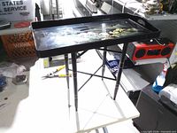 Full view of tray on stand