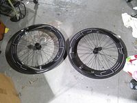 Both HED Vanquish V6 wheels side by side