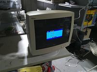 Front view powered on displaying OSD