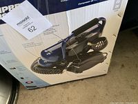 Retail box showing compressor and accessories